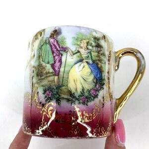 Hand Painted Sao Paulo Cup Fragonard Couple Brazil No Saucer Fine China
